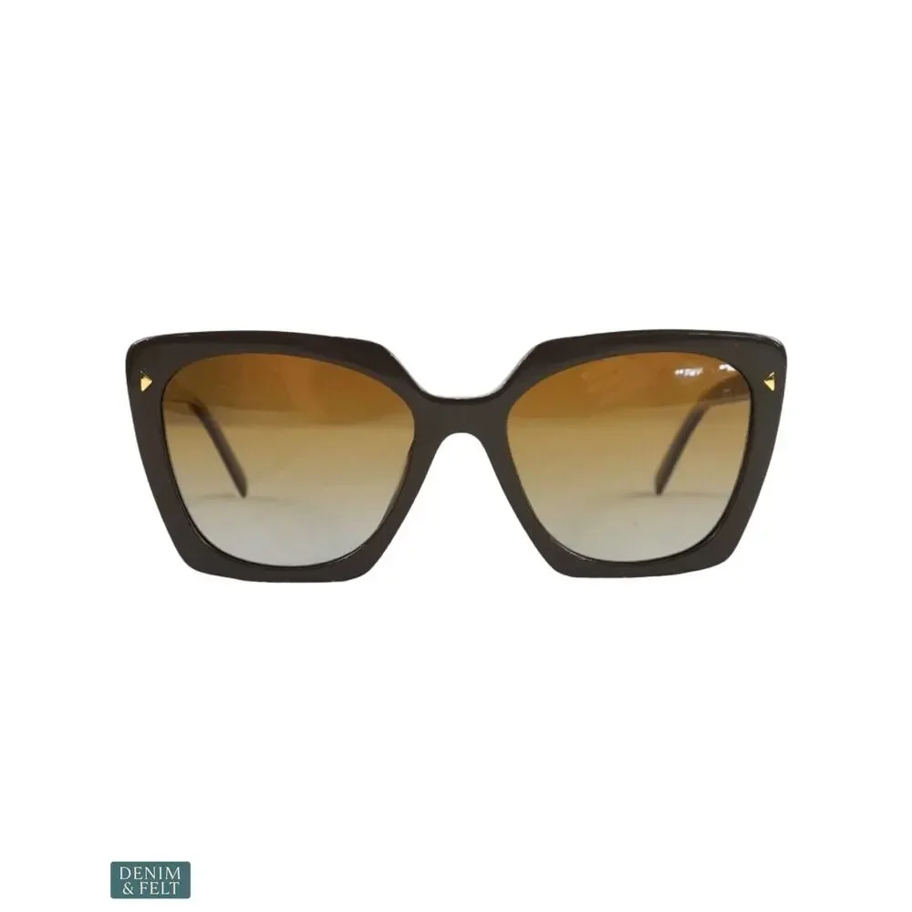 NEW Prada PR 23ZS Loden Brown Gradient Polarized Sunglasses Luxe Glam Luxury - Picture 6 of 15